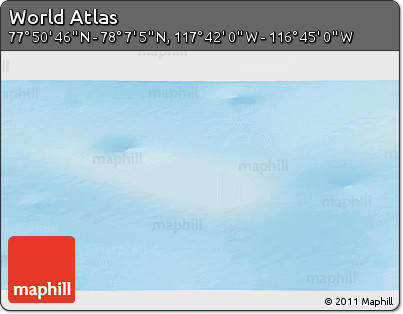 Shaded Relief 3D Map of the Area around 77° 58' 56" N, 117° 13' 29" W