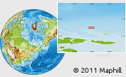 Physical Location Map of the area around 77° 58' 56" N, 146° 16' 30" E