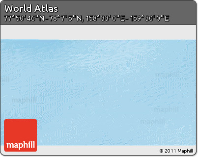 Physical 3D Map of the Area around 77° 58' 56" N, 159° 1' 30" E