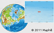 Physical Location Map of the area around 77° 58' 56" N, 164° 7' 30" E