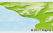 Physical 3D Map of the area around 77° 58' 56" N, 21° 19' 30" E