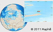 Shaded Relief Location Map of the area around 77° 58' 56" N, 68° 4' 29" E