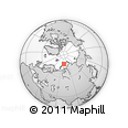 Outline Map of the Area around 77° 58' 56" N, 70° 37' 30" E, rectangular outline