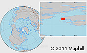Gray Location Map of the area around 77° 58' 56" N, 72° 10' 30" W