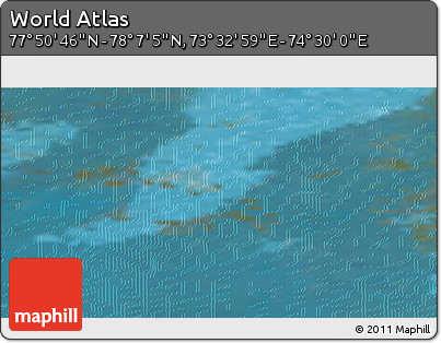 Satellite 3D Map of the Area around 77° 58' 56" N, 74° 1' 30" E