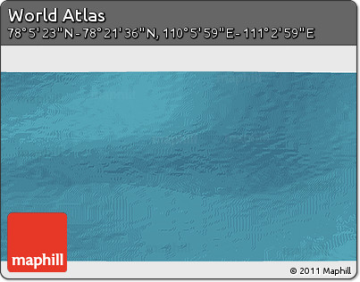 Satellite 3D Map of the Area around 78° 13' 29" N, 110° 34' 29" E