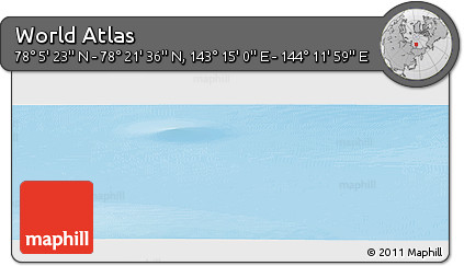 Physical Panoramic Map of the Area around 78° 13' 29" N, 143° 43' 29" E