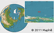 Satellite Location Map of the area around 78° 13' 29" N, 146° 16' 30" E