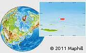 Physical Location Map of the area around 78° 13' 29" N, 152° 13' 29" E