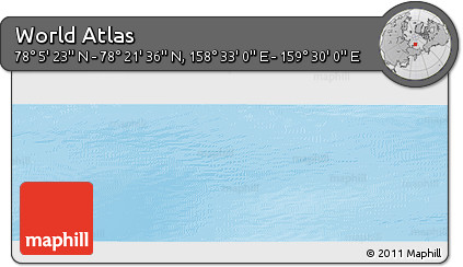 Physical Panoramic Map of the Area around 78° 13' 29" N, 159° 1' 30" E