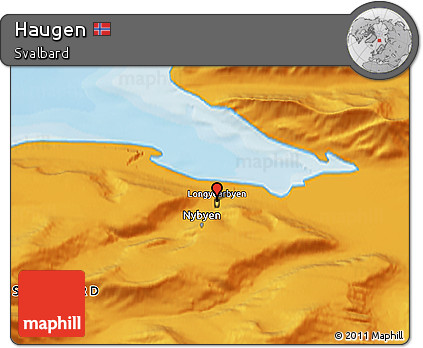 Political 3D Map of Haugen