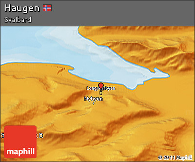 Political 3D Map of Haugen