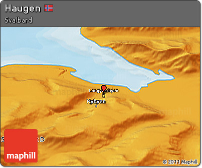 Political 3D Map of Haugen