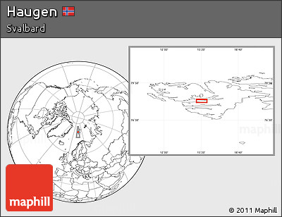 Blank Location Map of Haugen