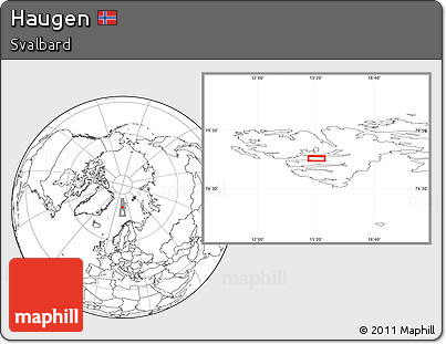 Blank Location Map of Haugen
