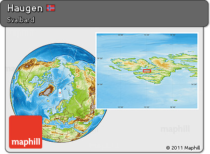 Physical Location Map of Haugen
