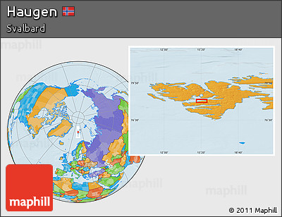Political Location Map of Haugen