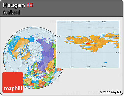 Political Location Map of Haugen
