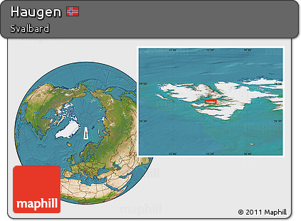 Satellite Location Map of Haugen