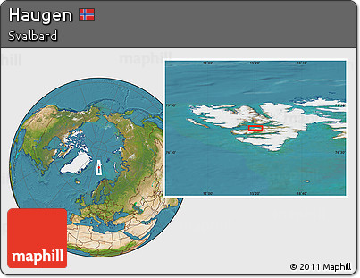 Satellite Location Map of Haugen