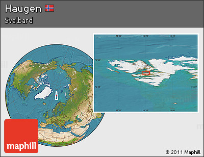 Satellite Location Map of Haugen