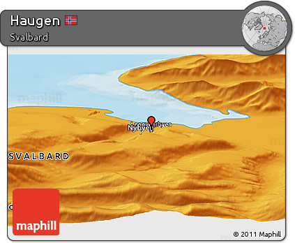 Political Panoramic Map of Haugen