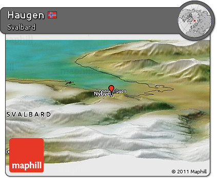 Satellite Panoramic Map of Haugen