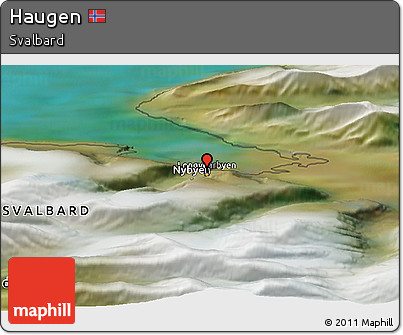 Satellite Panoramic Map of Haugen