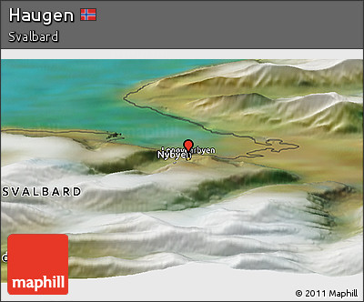 Satellite Panoramic Map of Haugen