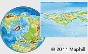 Physical Location Map of the area around 78° 13' 29" N, 16° 13' 30" E