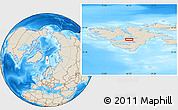 Shaded Relief Location Map of the area around 78° 13' 29" N, 16° 13' 30" E