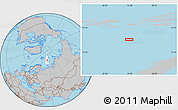 Gray Location Map of the area around 78° 13' 29" N, 52° 46' 29" E