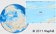 Shaded Relief Location Map of the area around 78° 13' 29" N, 52° 46' 29" E