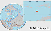 Gray Location Map of the area around 78° 13' 29" N, 53° 37' 30" E