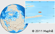 Shaded Relief Location Map of the area around 78° 13' 29" N, 68° 4' 29" E