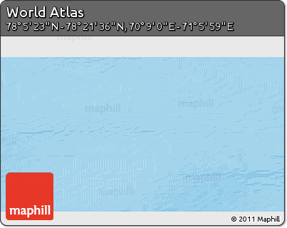 Physical 3D Map of the Area around 78° 13' 29" N, 70° 37' 30" E