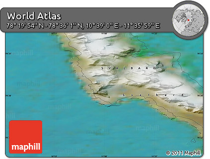 Satellite Map of the Area around 78° 27' 57" N, 11° 7' 30" E