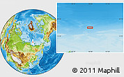 Physical Location Map of the area around 78° 27' 57" N, 128° 25' 30" E