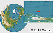 Satellite Location Map of the area around 78° 27' 57" N, 140° 19' 29" E
