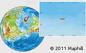 Physical Location Map of the area around 78° 27' 57" N, 170° 4' 29" E