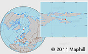 Gray Location Map of the area around 78° 27' 57" N, 22° 10' 29" E