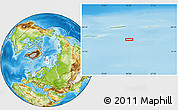 Physical Location Map of the area around 78° 27' 57" N, 34° 4' 30" E