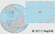 Gray Location Map of the area around 78° 27' 57" N, 53° 37' 30" E
