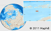 Shaded Relief Location Map of the area around 78° 27' 57" N, 53° 37' 30" E