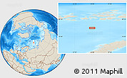Shaded Relief Location Map of the area around 78° 27' 57" N, 54° 28' 30" E