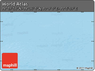 Shaded Relief Map of the Area around 78° 27' 57" N, 70° 37' 30" E