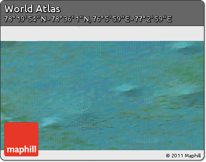 Satellite 3D Map of the Area around 78° 27' 57" N, 76° 34' 29" E