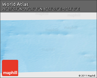 Physical 3D Map of the Area around 78° 27' 57" N, 9° 25' 30" E