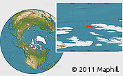 Satellite Location Map of the area around 78° 42' 20" N, 106° 10' 30" W
