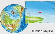 Physical Location Map of the area around 78° 42' 20" N, 112° 16' 30" E